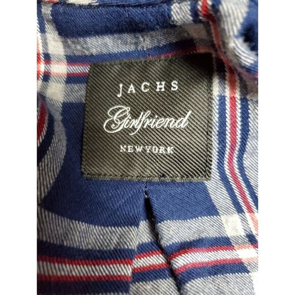 JACHS Girlfriend Plaid Button Down Long Sleeve Shirt Small NWT - Picture 4 of 8
